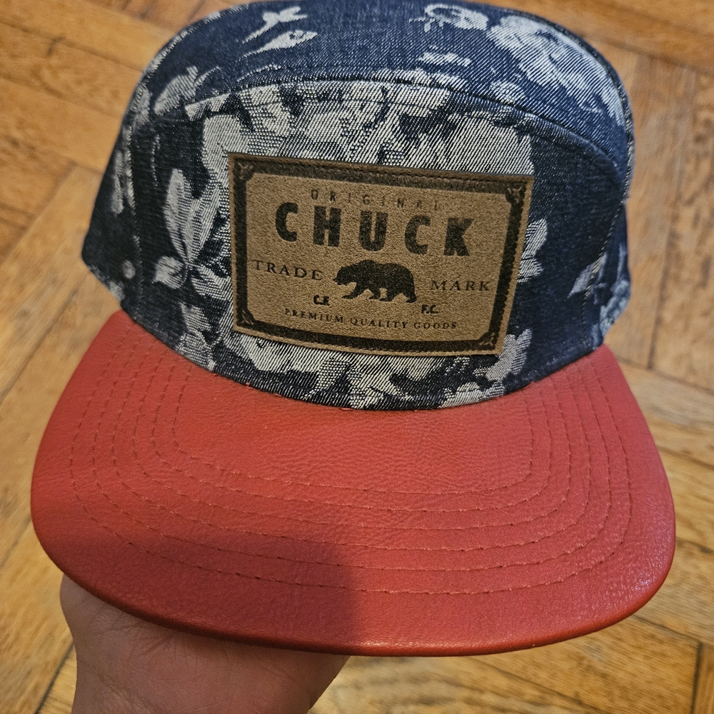 Chuck Blue Floral Cap with Red Brim